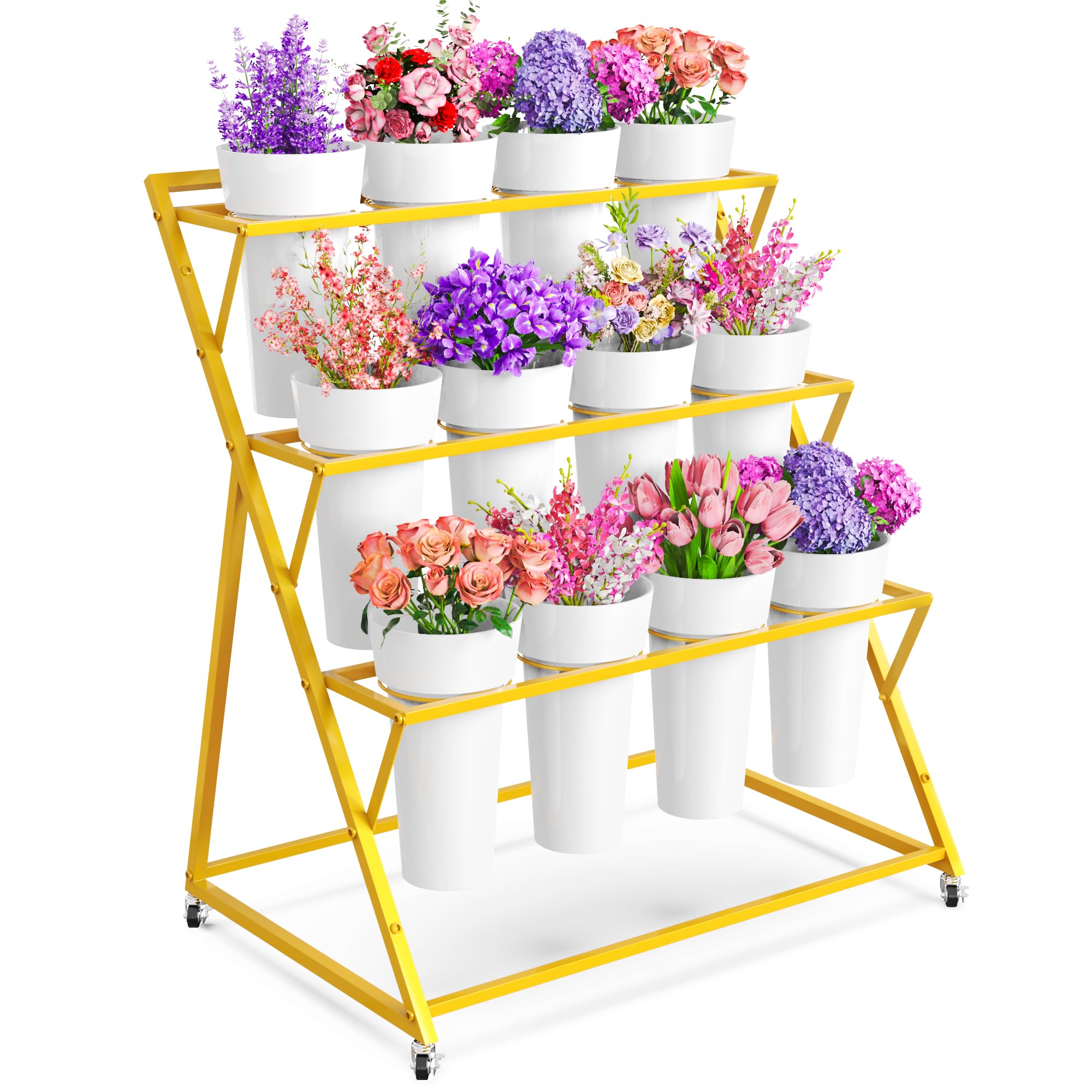 Amazon.com: VGMiu Flower Display Stand with 12 Buckets, Gold